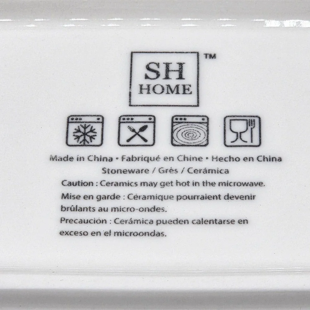 SH Home 5pc Seigaiha Waves & Pandas Sushi Plate Set 11